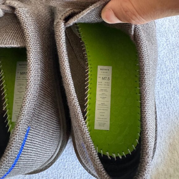 Rothy's Men's The Monty Shoe in Merino Wool Timber Brown Size 7.5 - Picture 6 of 6